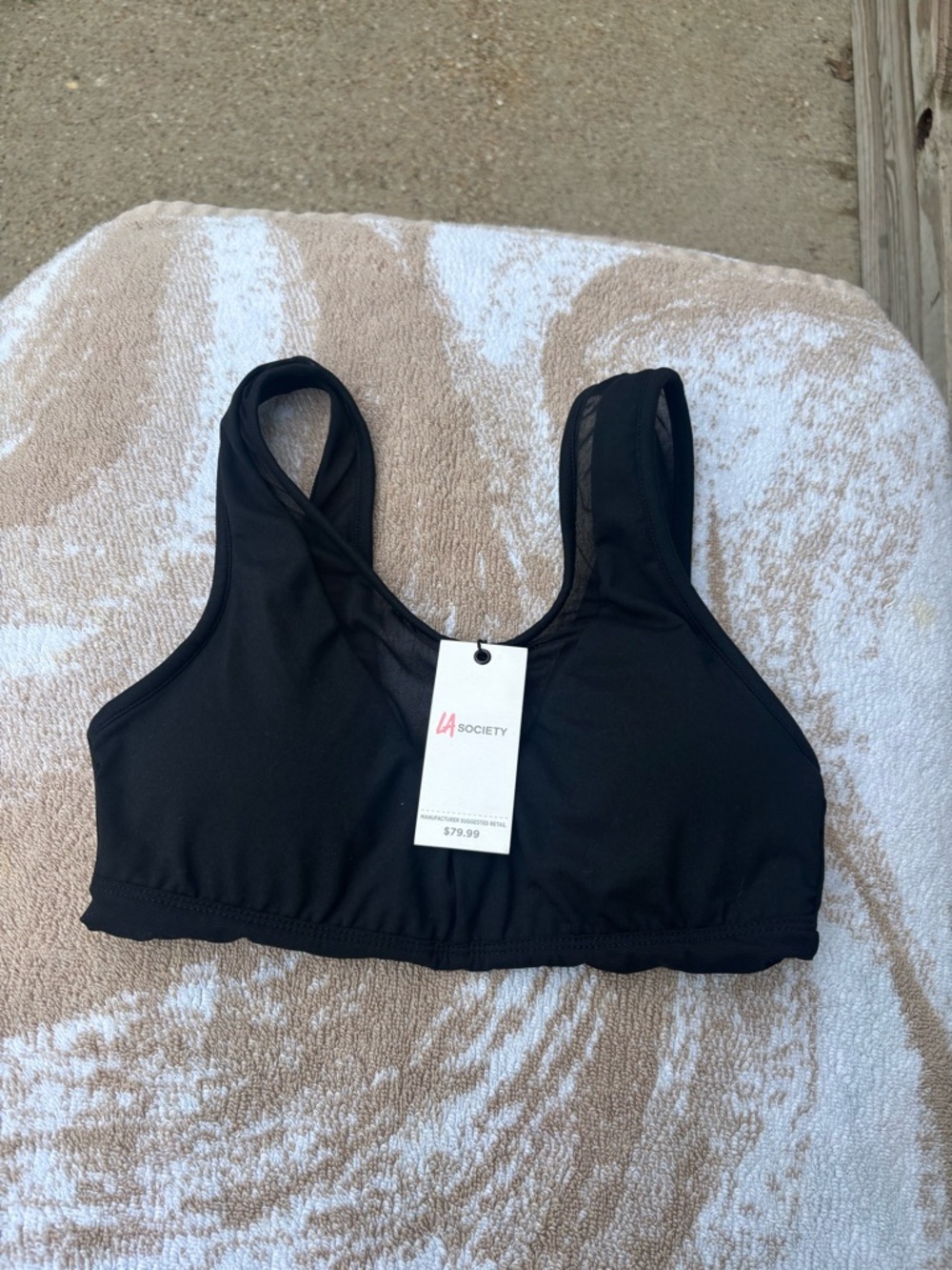 Society Black Seamless Sports Bra Top